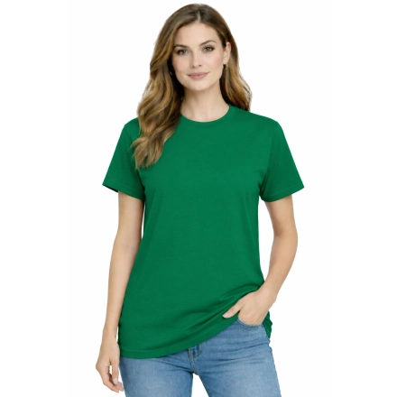 Damska koszulka T-shirt 100% miękka bawełna zielona roz. M – koszulka t-shirt robocza – odzież firmowa